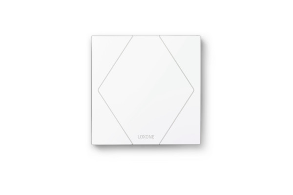 Loxone Touch Pure Classic Tree szignálfehér  Üveg előlapos okosotthon-kezelő öt érintőfelülettel a helyiségfunkciók vezé